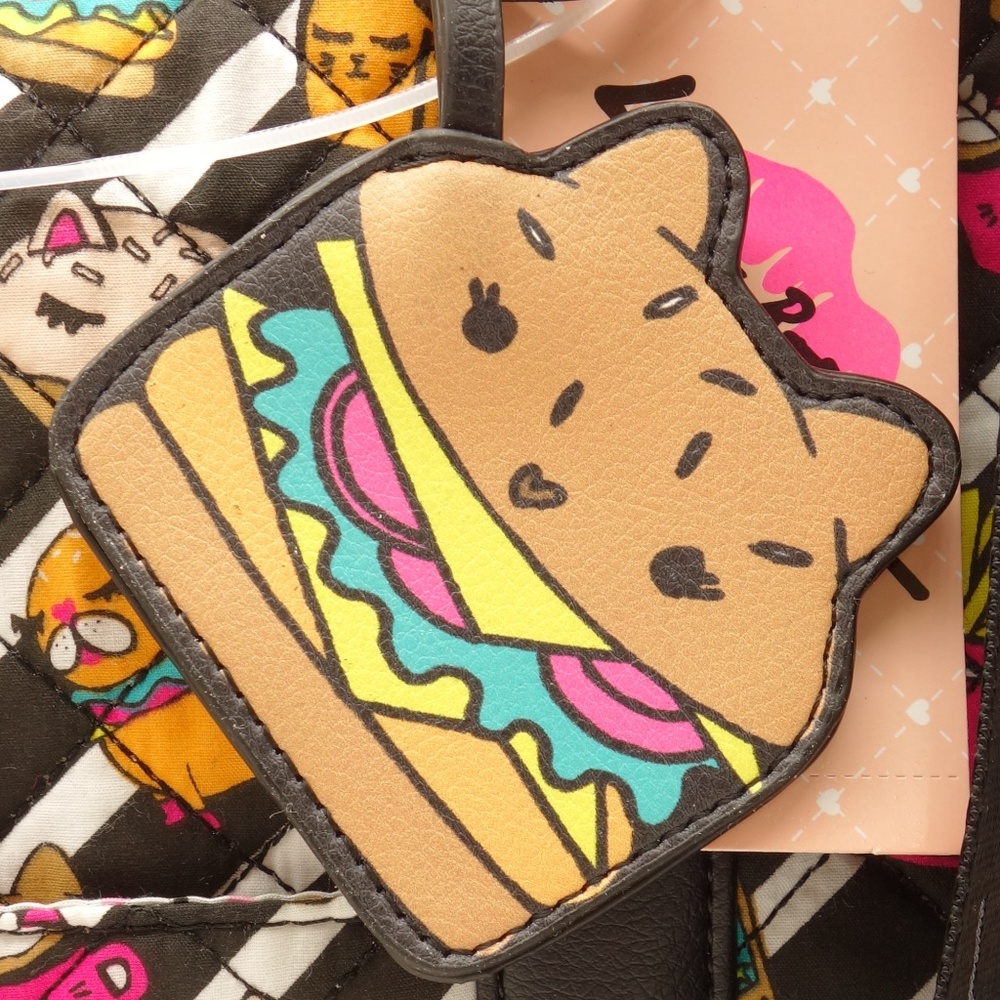 Betsey Johnson Multicolor Cat Print Travel Bag - Picture 7 of 8